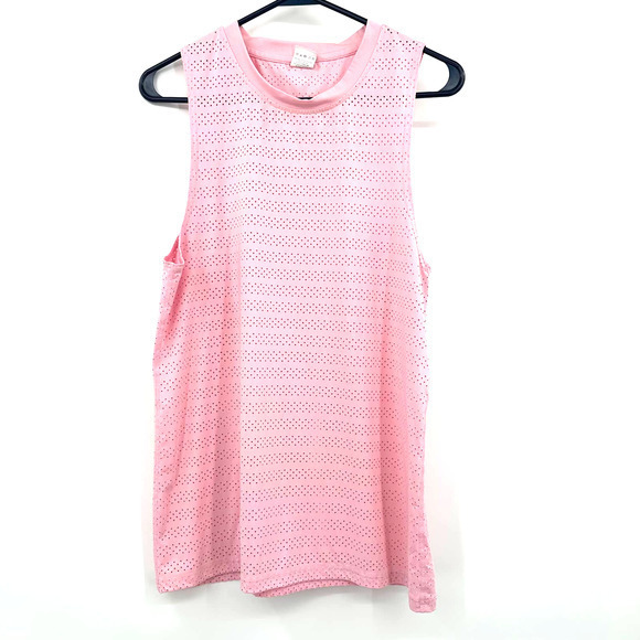Zyia Active size medium pink‎ tank top semi sheer breathable workout shirt - Picture 1 of 6